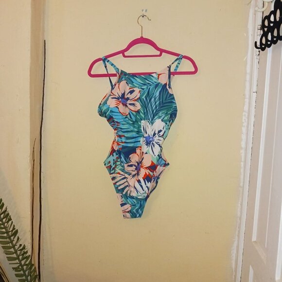 Kona Sol womens floral criss cross back closure one piece swim suit size… - Picture 4 of 9